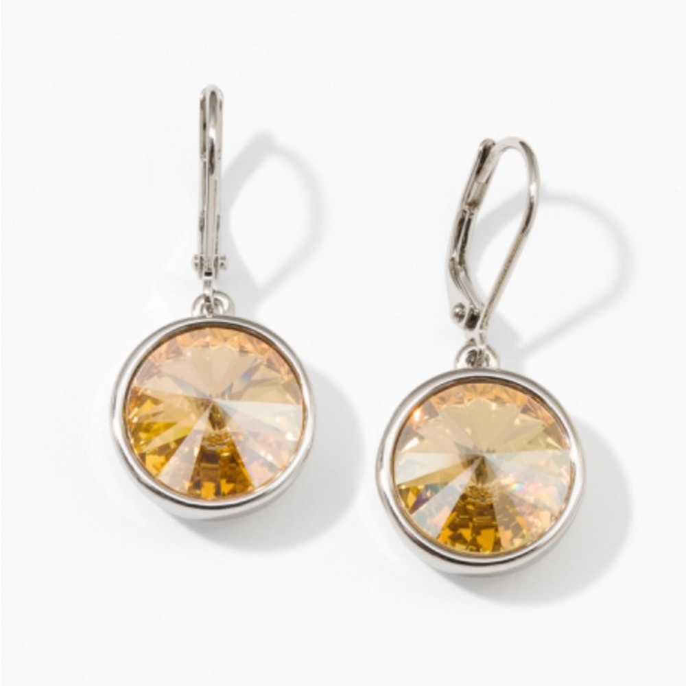 Touchstone Crystal by Swarovski LULU earrings Golden Shadow BNIB